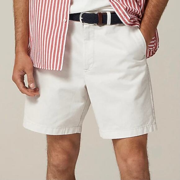 J. Crew Other - J.Crew 8 inch Classic Chino Short Summer Boat Trip CH202 Sailcloth Off White 31